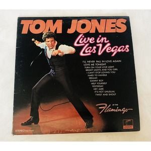 Vintage Tom Jones Live In Las Vegas Flamingo Vinyl LP Album Parrot London Stereo